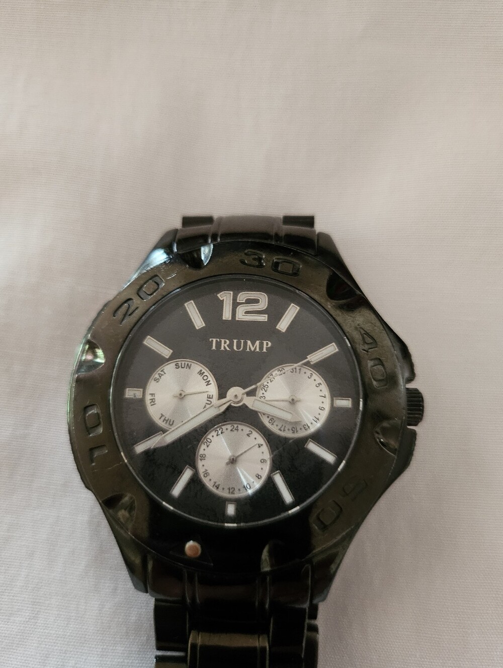 Men's Donald Trump Black Metal Stainless Watch